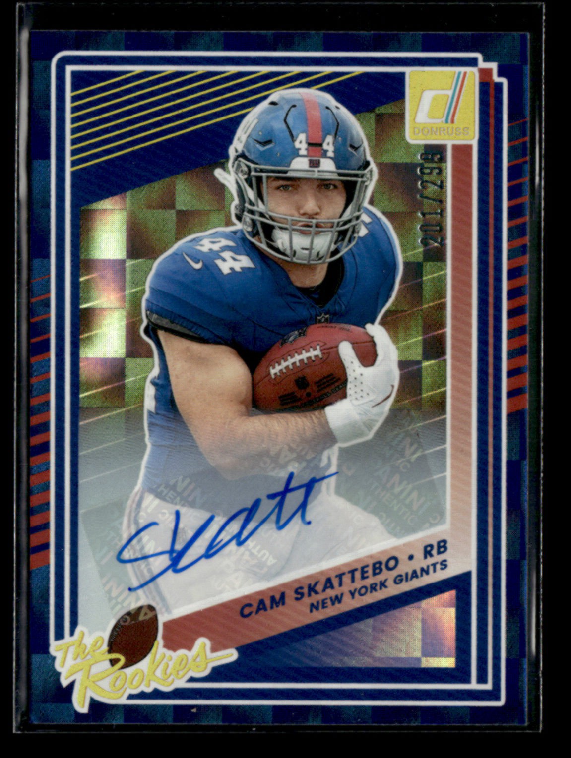 Cam Skattebo 2025 Panini Donruss Football Auto 201/299 The Rookies [xdD94