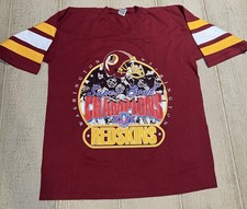 Logo 7 1991 NFL Washington Redskins Superbowl XXVI Champions Jersey Tee Sz XL