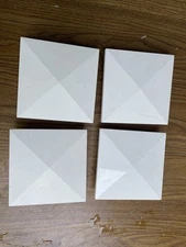 (1) White Plastic 6" Classic New England Style Vinyl Fence Post Cap 4"x4"