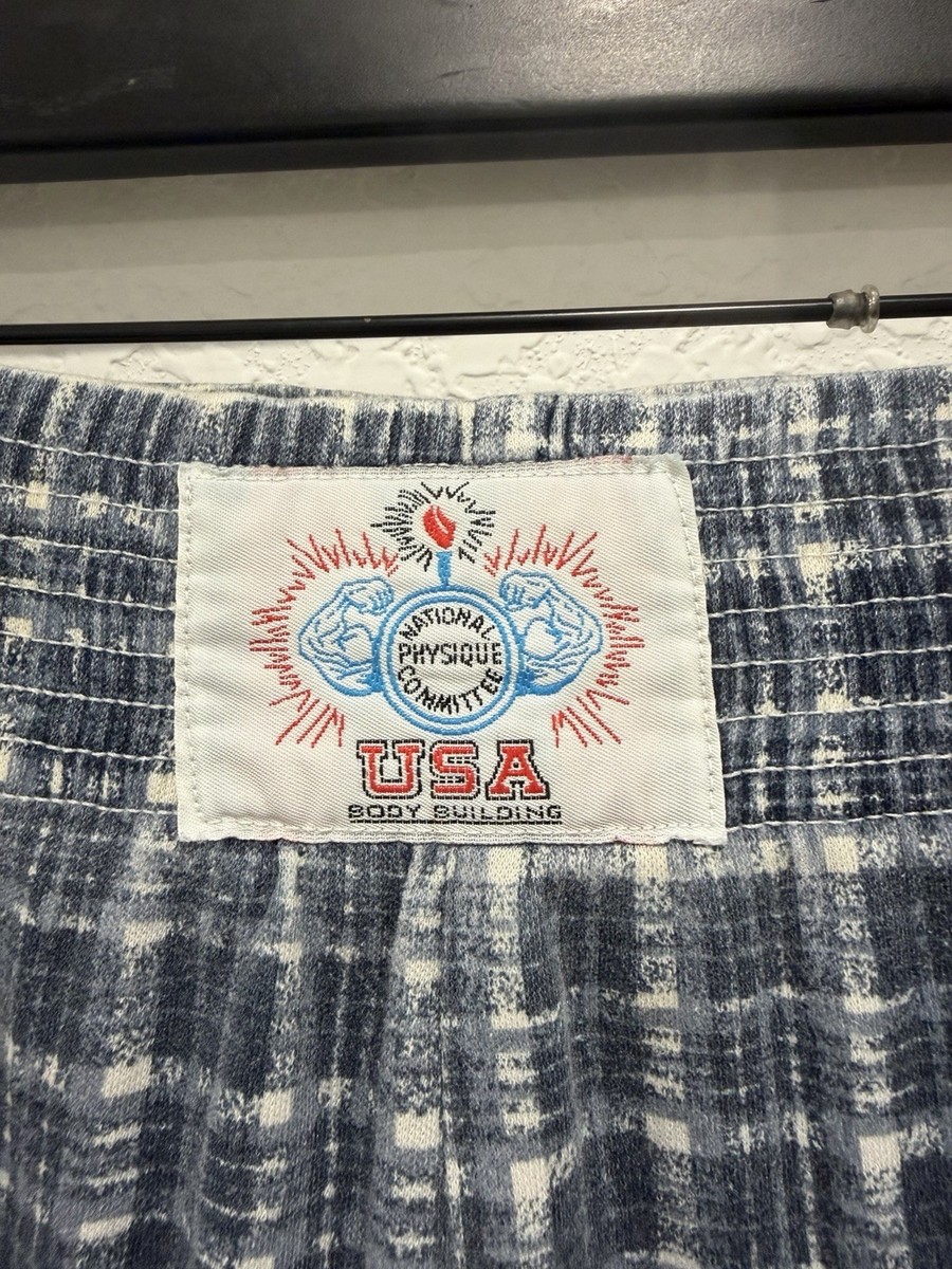 Vintage National Physique Committee USA Body Building Plaid Shorts Men’s Large View 2