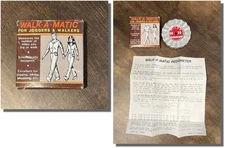 Vintage 1985 Walk-a-Matic Clip On Pedometer In Box w Instructions Never Used