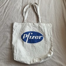 2000s Pfizer Canvas Tote Shopping Bag Vintage Advertising