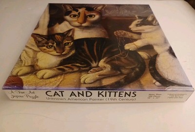 Vintage Pieces Sealed Cat And Kittens A Fine Art Jigsaw Puzzle Battle Road Press
