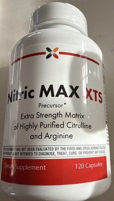 NITRIC MAX XTS- Nitric Oxide Supplement-120 Capsules-with L-Citrulline EXP1/2027