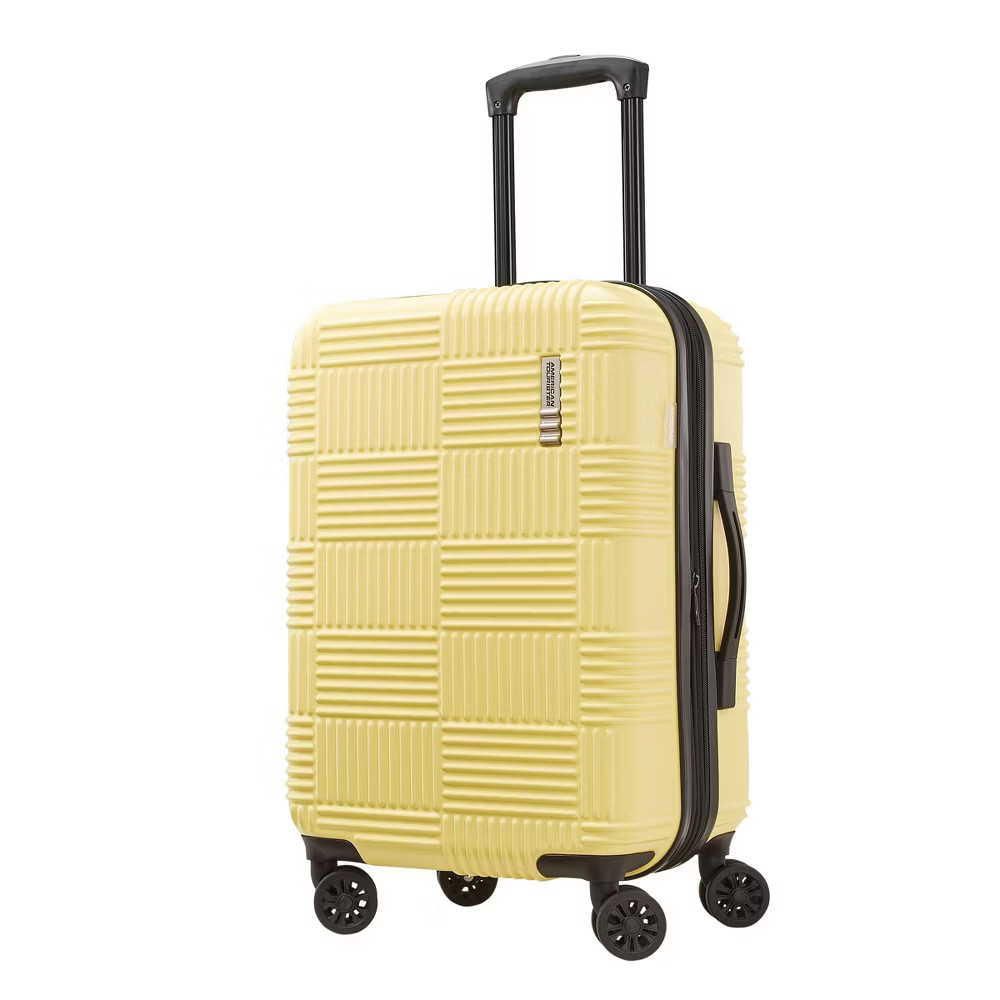 American Tourister  Checkered Carry On Hardside Spinner Suit