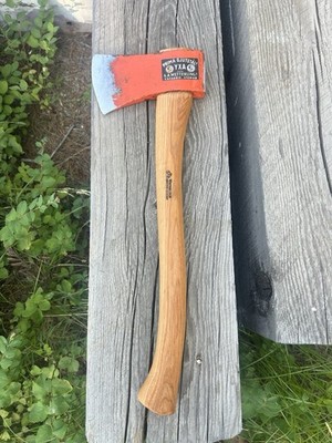 VINTAGE SANDVIK SWEDEN SINGLE BIT AXE HEAD 2 1/4 Wetterlings Hickory Handle