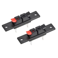 2 Way Spring Speaker Push Release Connector Terminals Strip Block WP2-35 2X