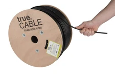 trueCABLE Cat6 Direct Burial, 1000ft, Waterproof, Outdoor Rated CMX, Black, 2...