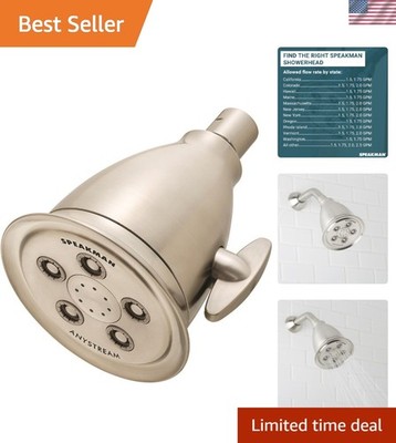 Brushed Nickel High Pressure Shower Head - 2.5 GPM Luxury Bathroom Upgrade