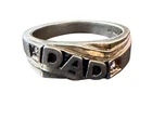 Vintage Sterling Silver 925 DAD Ring Diamond Chips Size 11 Father’s Day Gift