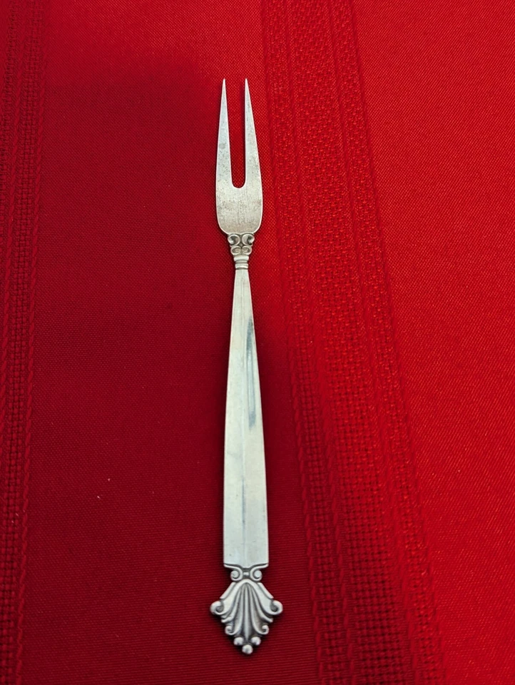 "Tenedor Georg Jensen plata esterlina ACANTHUS oliva o corte en frío 6-1/4""" Foto 2 de 4