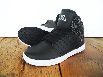 SUPRA FOOTWEAR - ATOM KINDER SCHUHE SNEAKER NEU BLACK-WHITE