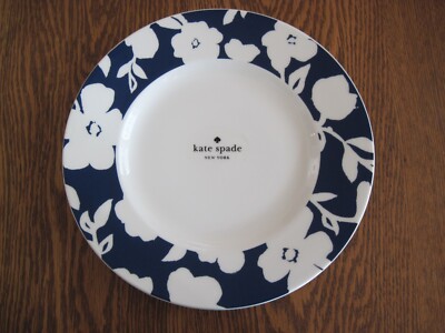 Kate Spade New York Lenox Primrose Drive Floral Cobalt Blue 9'' Accent Plate
