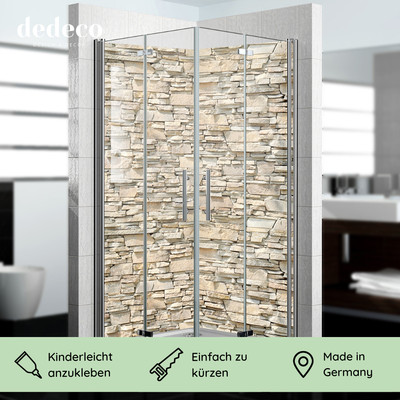 Alu Eck Duschrückwand Fliesenersatz Wandverkleidung Bad Dusche Rückwand fugenlos