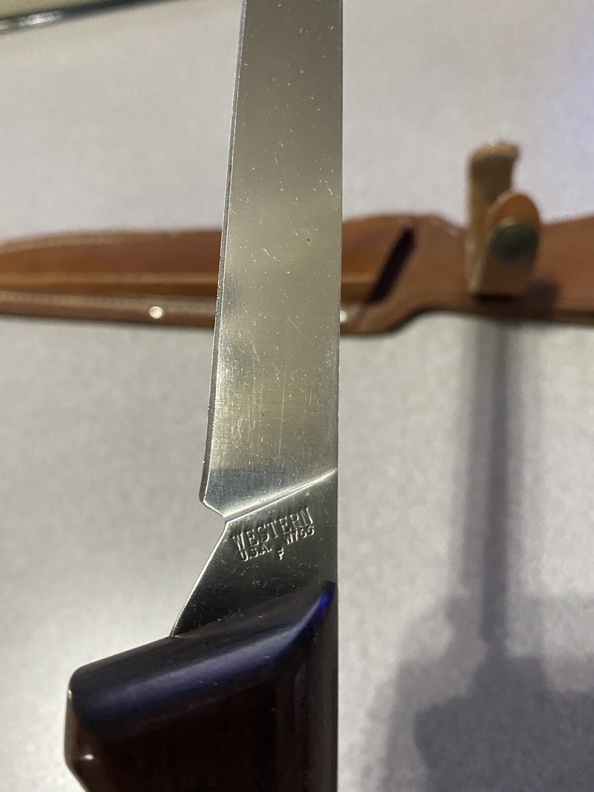 Vintage Western Fillet Knife W766 Letter F With Sheath New eBay