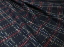 Schottenkaro Karo Stoff Glencheck Rot Grau Beige auf Schwarz EUR 13,98/m