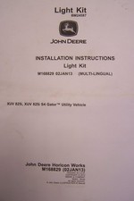 JOHN DEERE INSTALLATION INSTRUCTIONS FOR LIGHT KIT M168829