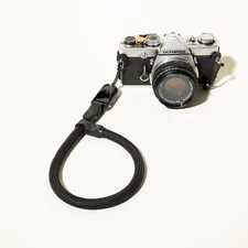 Black Adjustable Rope Camera Wrist Strap – w/ Peak Design Anchor - Handcrafted