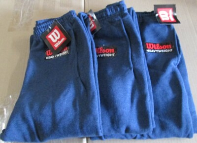 Men Sweatpants Wilson Heavy Weight Small 3 Pair Navy 2 side Pocket Draw String