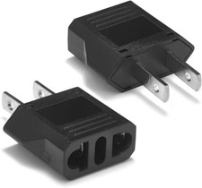 2 Adaptador De Corriente Europeo a Americano USA Convertidor EU to US 110V-220V