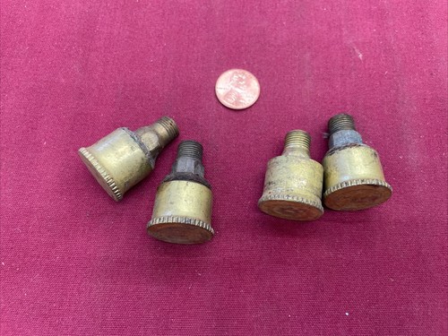 Vintage 4pc Brass Grease Cups 1/8 NPT Unmarked Lunikenheimer??