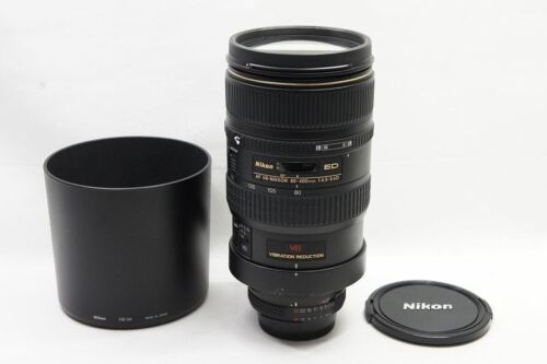 Nikon AF VR Zoom Nikkor 80-400mm F4.5-5.6D ED Lens for F Mount w/ Hood #250129m