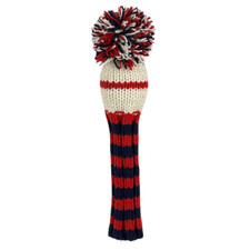 Sunfish Navy, Red, White Multistripe knit wool hybrid / utility golf headcover