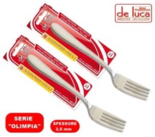 SET 6 FORCHETTE DA TAVOLA IN ACCIAIO INOX SPESS. 2,5 mm SERIE OLIMPIA "DE LUCA"