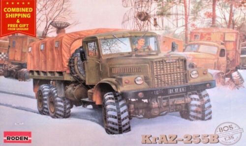 Roden 805 - 1/35 - USSR KRAZ-255B Soviet military truck 1967plastic model kit - 第 1/12 張圖片