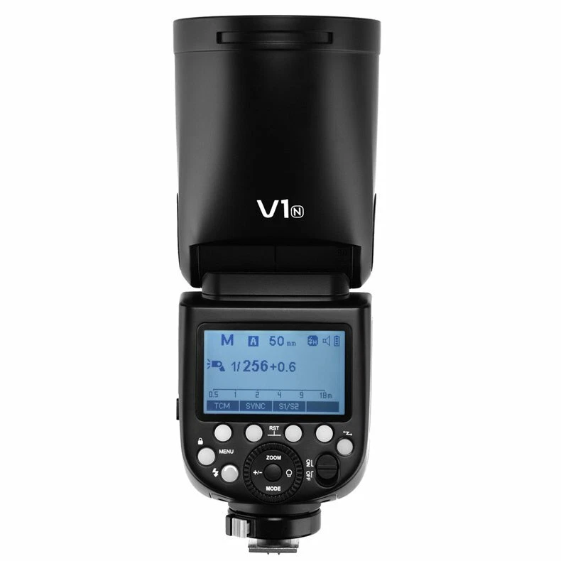 Godox V1-N Round Head TTL 1/8000s HSS Speedlite Flash For Nikon Camera AK-R1 Kit - Image 3 of 4