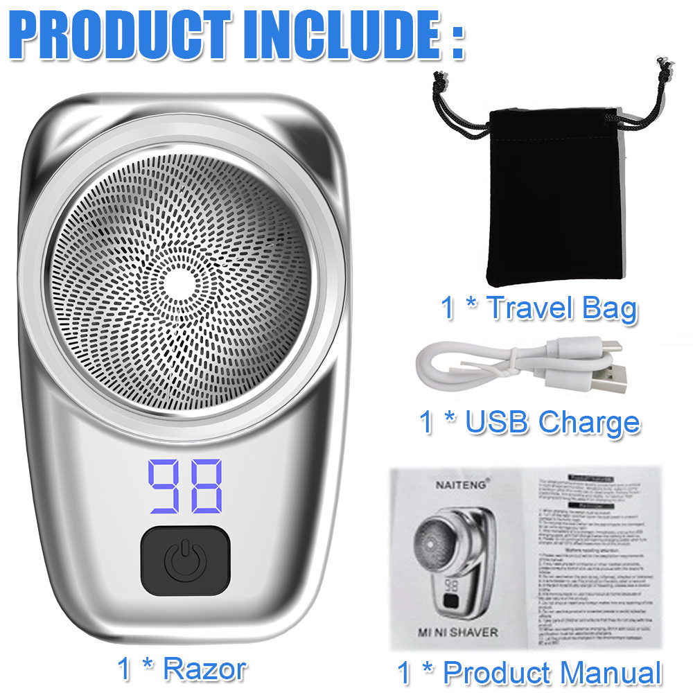 Electric Portable Shaver Beard Trimmer Razor 4D Twin Blade Reciprocating Shaver