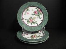 Beautiful Floral GLORIA VANDERBILT  SUMMERFEST set of 3 snack plates 7  5/8"