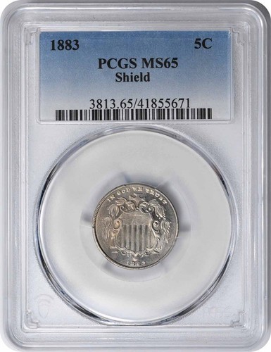 1883 Shield Nickel MS65 PCGS - 第 1/2 張圖片