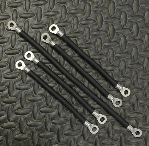 EZGO TXT 36 Volt Battery Cable & HEAVY Nut Set - BLACK - 4 Gauge - Picture 2 of 4