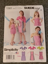 Simplicity Suede Says Pattern 1381 Female Dress Romper Cardigan Sz 3,4,5,6 Uncut
