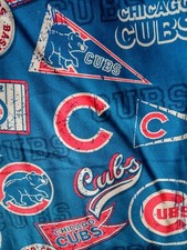 NTT Chicago Cubs MLB Licensed Fabric NEW 58"x72" Sewing Quilting Crafts