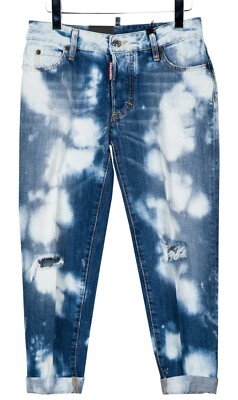 DSQUARED2 Women's Skinny Leg Zipper-Cuff Jeans (40 IT; 26-27''; 4 US) $689  NWT