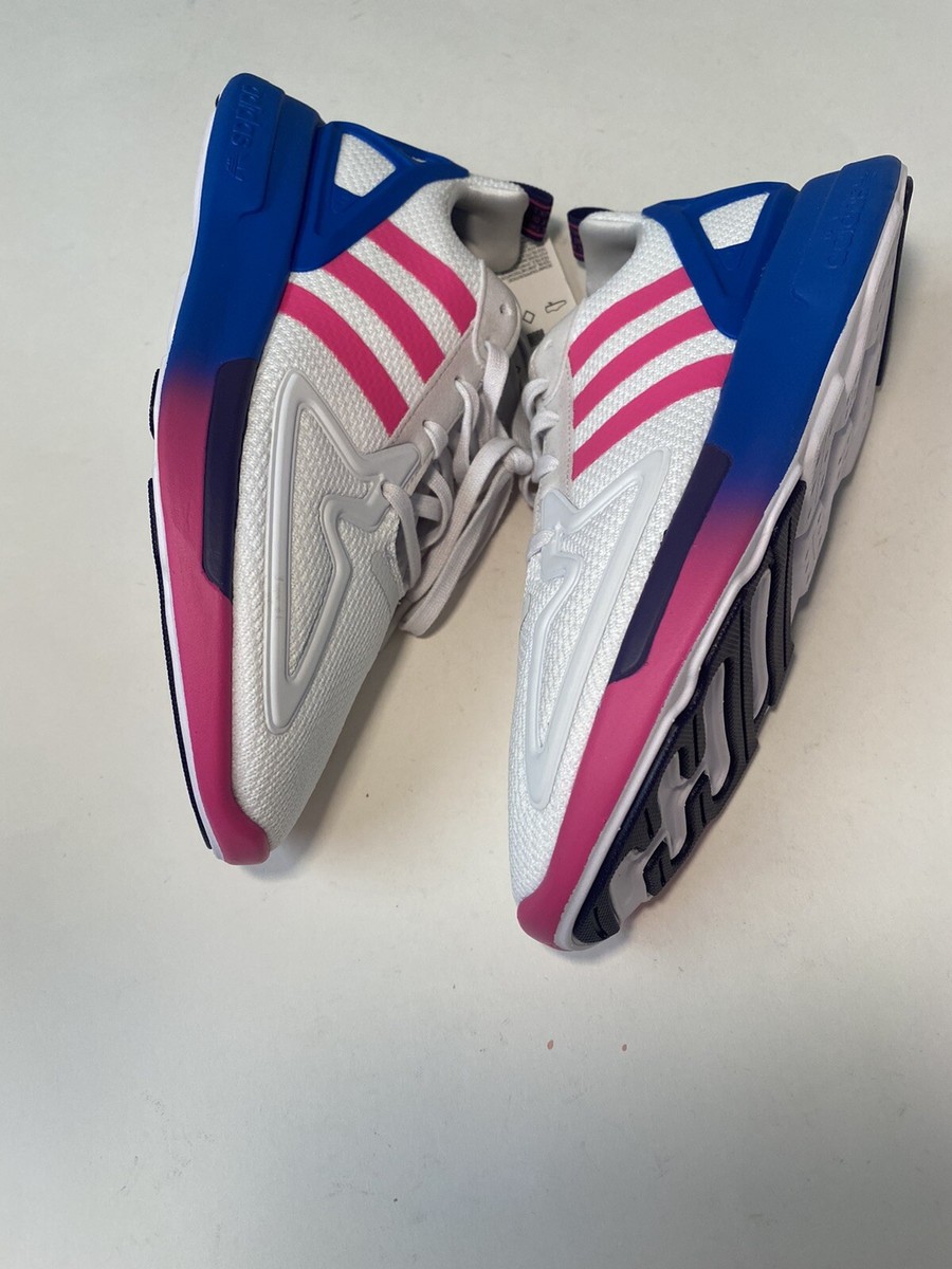 Adidas Originals Women Sz 7 ZX 2K Flux Running Shoes White blue