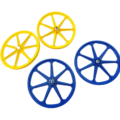Skyway 24" Tuff II CRUISER Wheels Wheelset Yellow Red Black White BMX Cruiser - Image 4 of 4