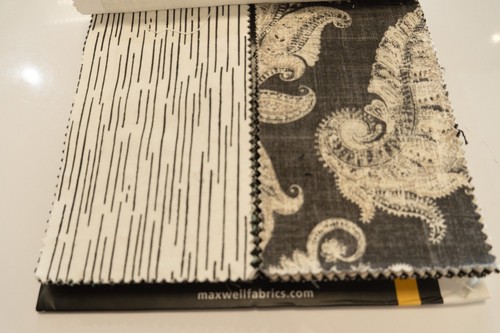 Retired Maxwell Fabrics white and black fabric sample book over 30 fabric sample - Picture 3 of 5