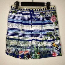 Camilla Mens Mena Solis Heart Print Drawstring Board Shorts Size S NWT