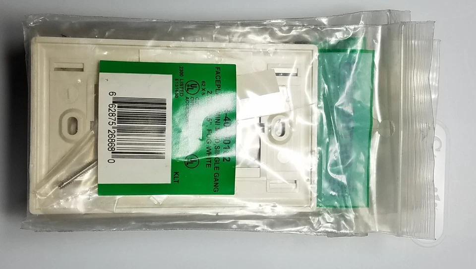 10-Pack  Ortronics Single Gang Mini-Mod Faceplate  Fog White - Image 2 of 4