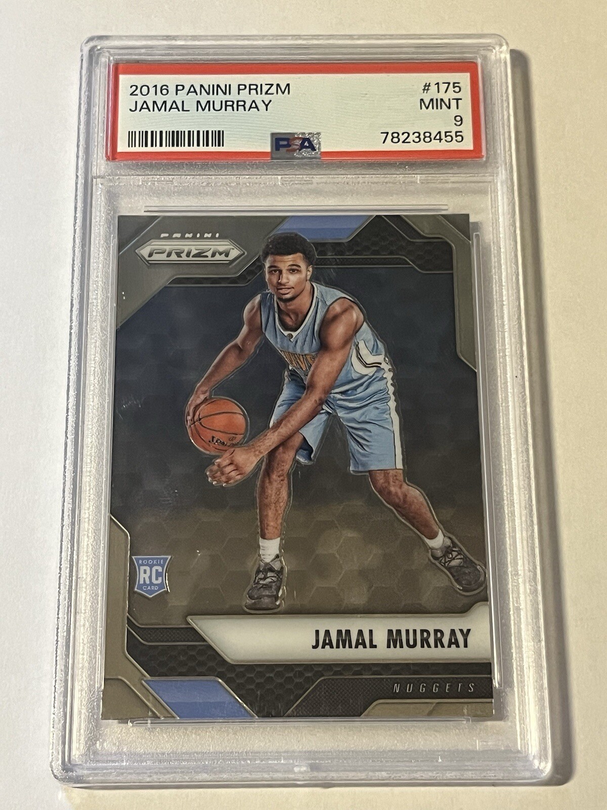 JAMAL MURRAY 2016 Panini Prizm #175 RC PSA 9- DENVER NUGGETS