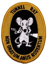 VIETNAM TUNNEL RAT Embroidered Shoulder Patch 3" (0861)