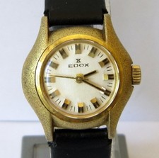  OROLOGIO VINTAGE *EDOX* 17 JEWELS,SVIZZERO,DONNA,GOLD PLACCATO,SERVIZIATO #69C