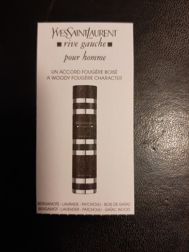 Carte Parfumée - Perfume Card . Yves Saint Laurent - Rive gauche