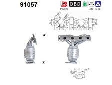 Katalysator AS 91057 für WAGON SUZUKI IGNIS JUSTY 2 MH MA RB413 RM413 4WD RM415