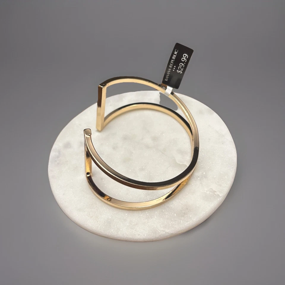 Brazalete Brazalete Republic Tono Dorado Retorcido para Mujer-Joyería de Moda Nuevo con Etiquetas Foto 3 de 3