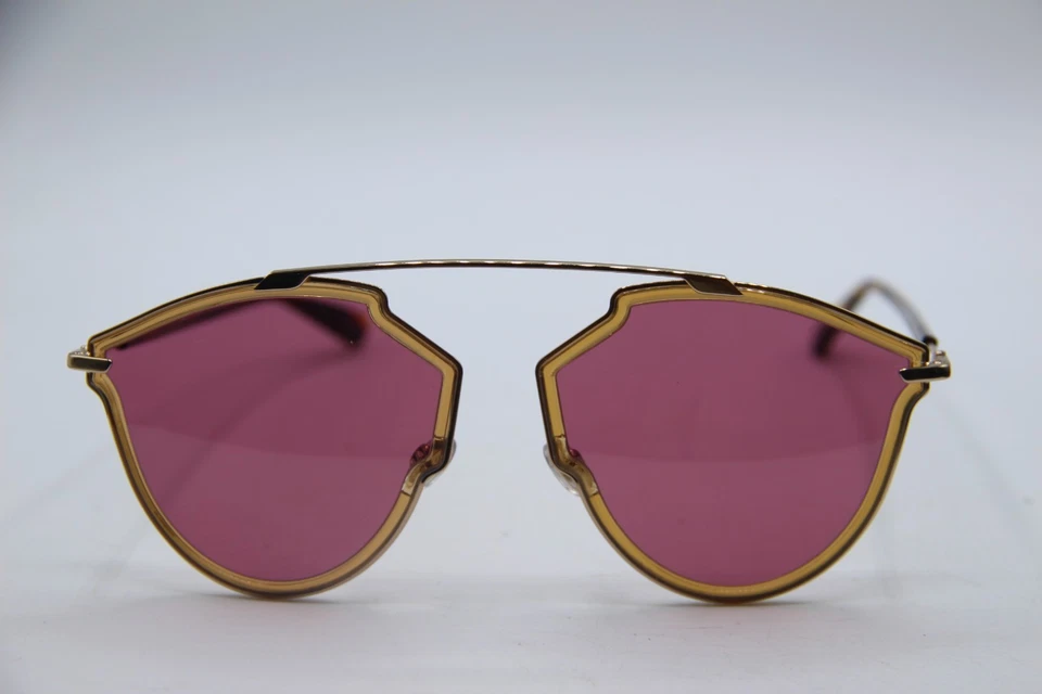 NEW CHRISTIAN DIOR DOIORSOREALRISE 001U1 GOLD AUTHENTIC SUNGLASSES W/CASE 58-17 - Image 2 of 4
