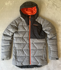 Youth Columbia Sportswear Winter Coat Black Gray Orange Hooded Size XL 18-20